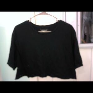 Black pack sun cropped t shirt